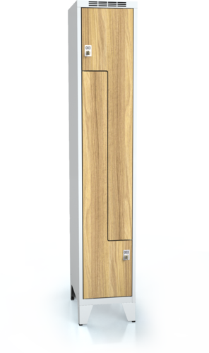 Cloakroom locker Z-shaped doors ALDERA with feet 1920 x 350 x 500